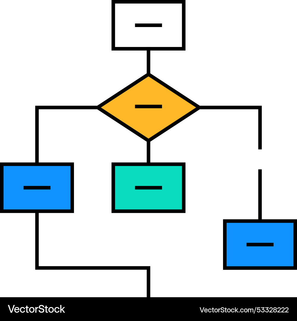 Program hierarchy icon color vector image