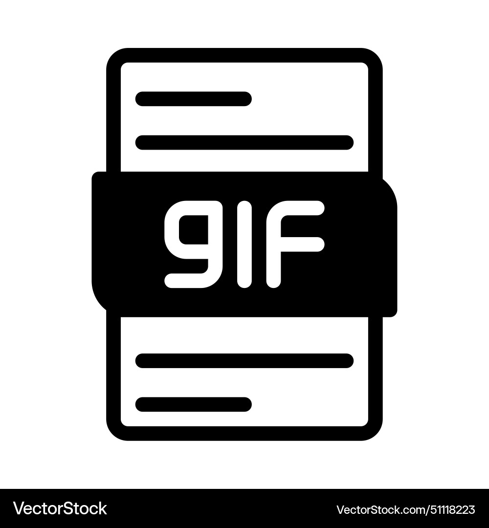 Gif file type icon files document graphic design Gif file type icon files document graphic design Vector Image