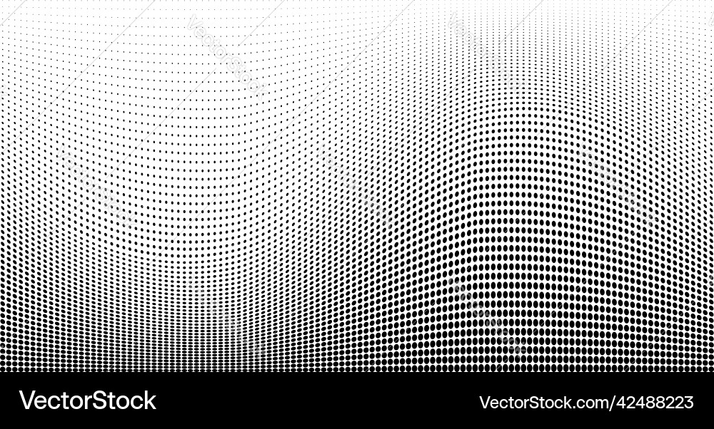 Halftone wavy abstract background dotted Vector Image