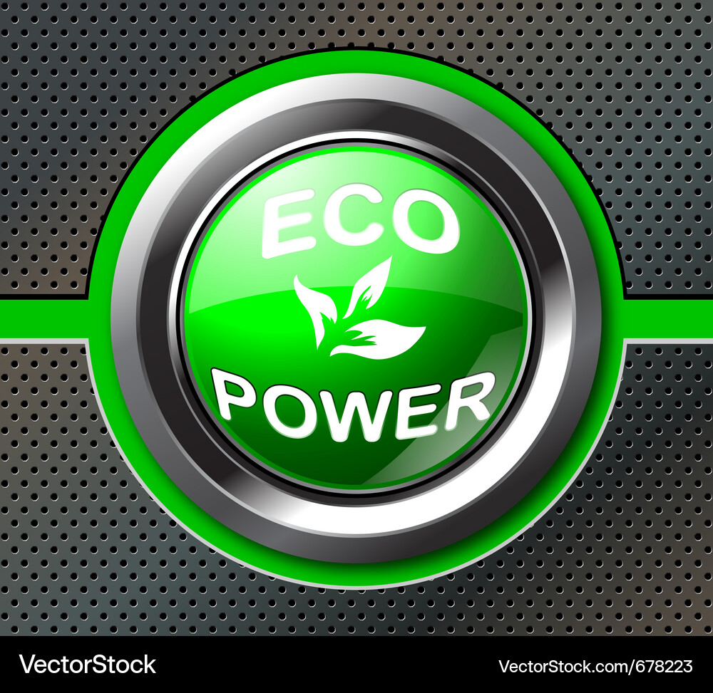 Modern Power Button with Perforated Background Vector Image