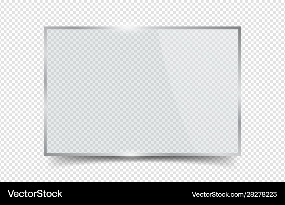 Reflective Plexiglas Window Frame vector image