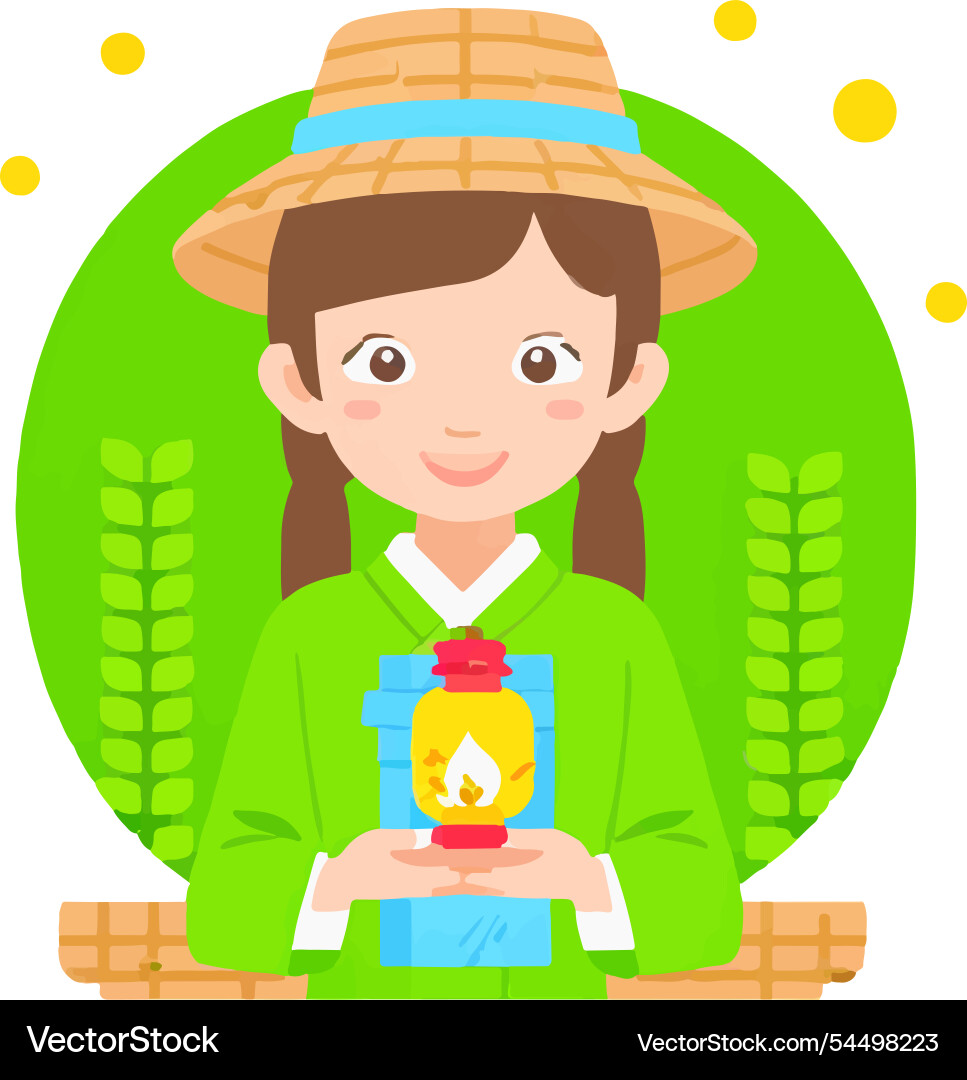 Vietnamgirl classic-revival tradition dress Vector Image