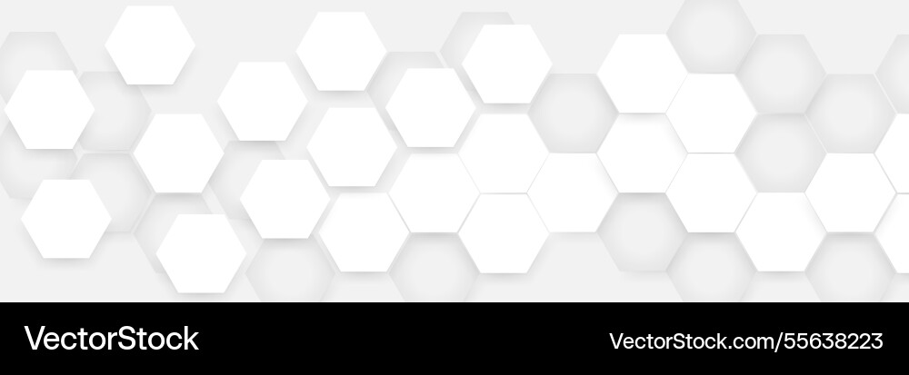 White hexagonal abstract background with 3d effect White hexagonal abstract background with 3d effect vector image