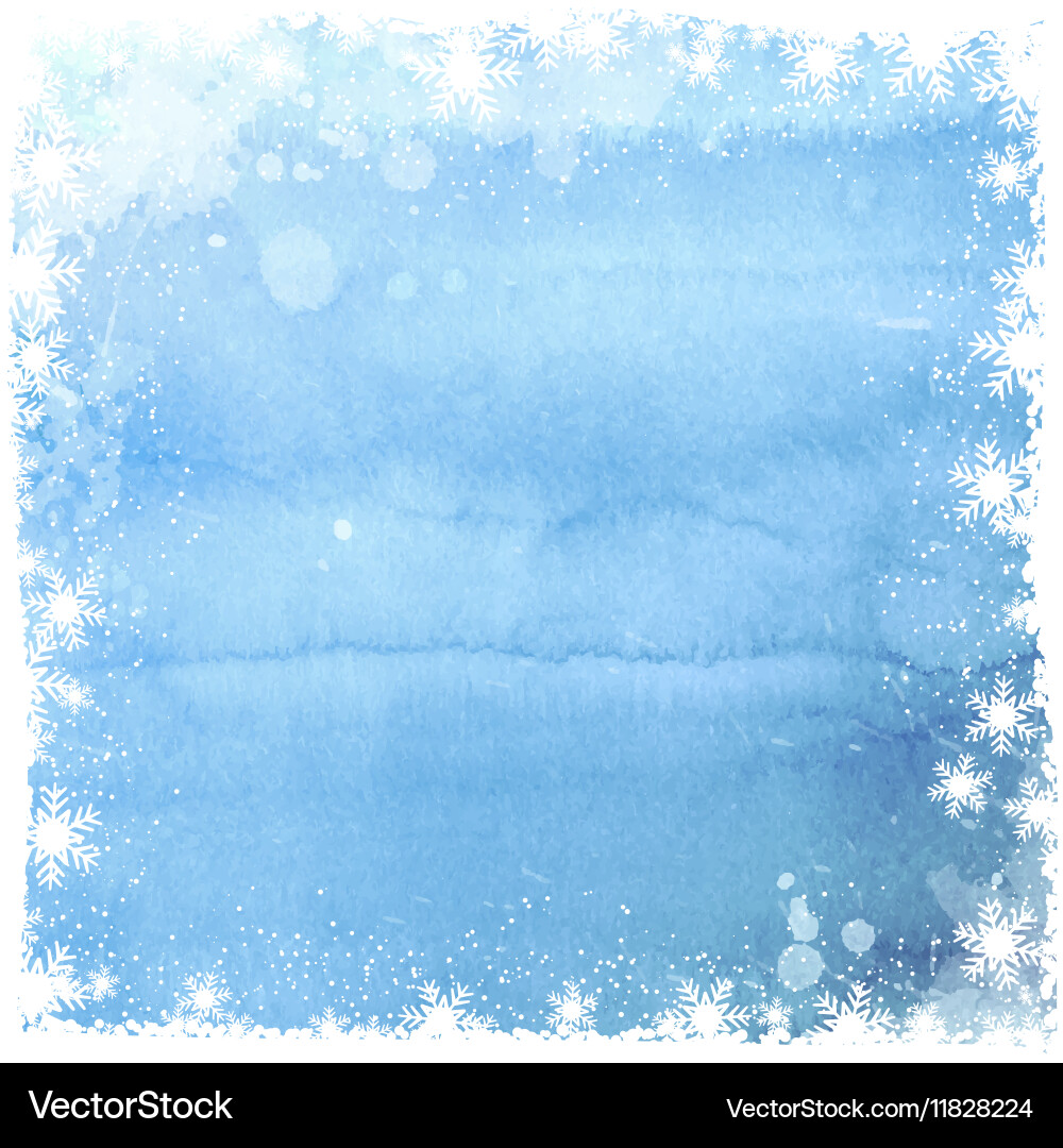 Aquarell Weihnachten Schneeflocke Hintergrund Vektorbild