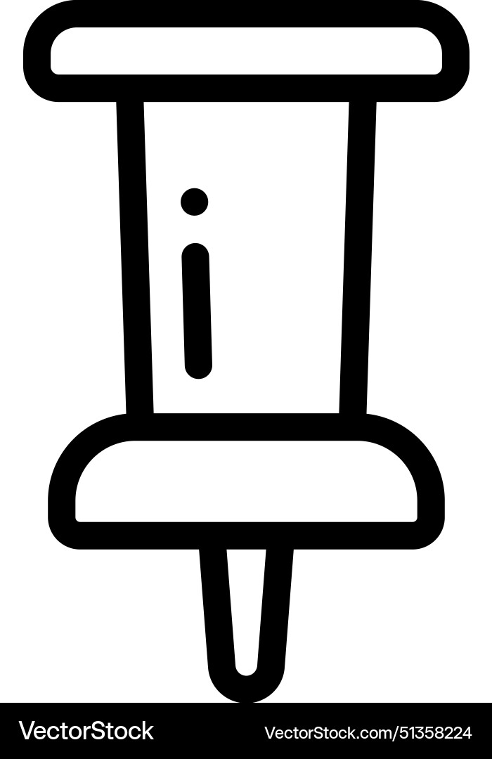 Attachment icon thin linear style design isolated Vector Image