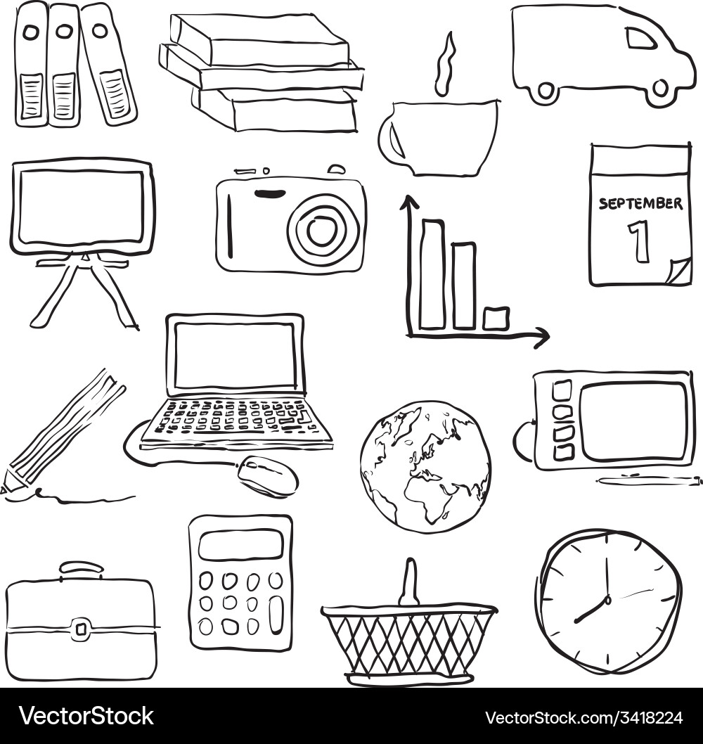 Business Doodle Collection Vektorbild
