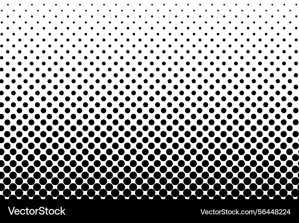 Circular black dot pattern with gradient effect vector image