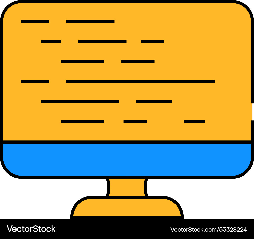 Coding on computer screen icon color Vector Image