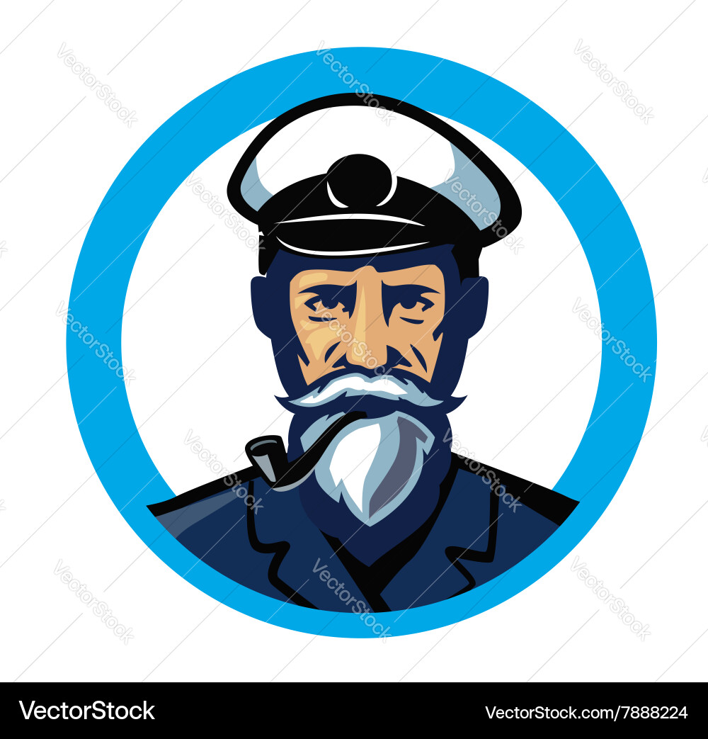Color captain icon Royalty Free Vector Image - VectorStock