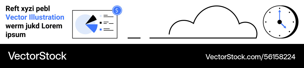 Data analysis with cloud storage and time Data analysis with cloud storage and time vector image