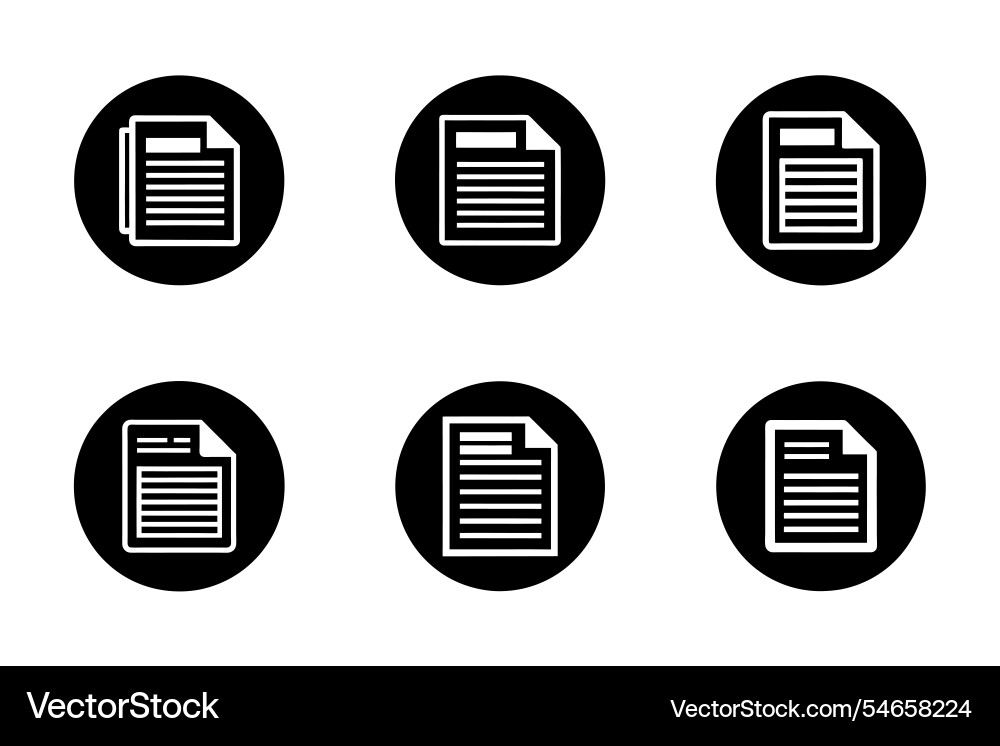 File icon bundle set in style Vector Image