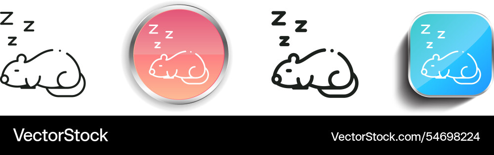 Groundhog icon thin linear regular and button Groundhog icon thin linear regular and button vector image