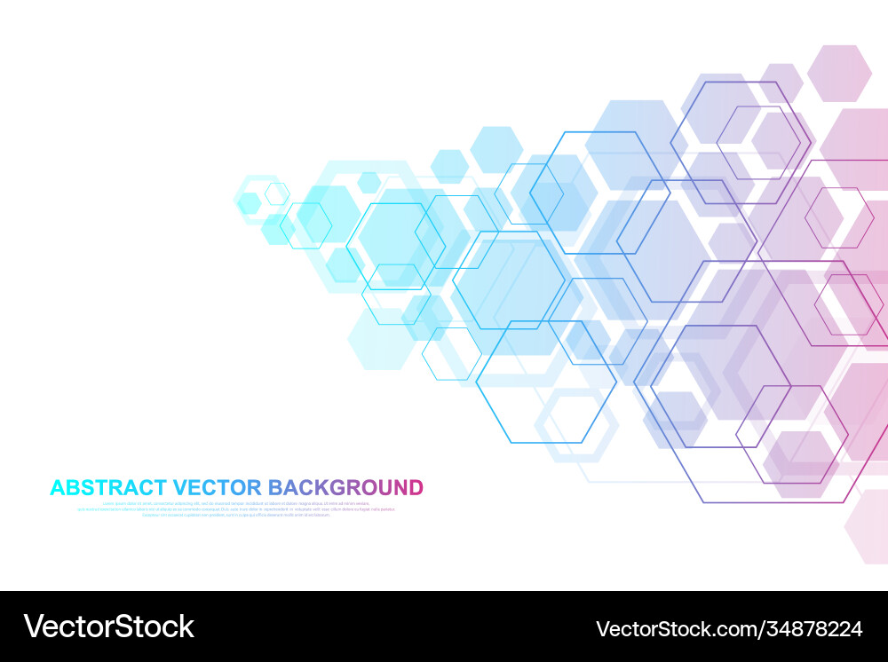Hexagonal Data Network vector image