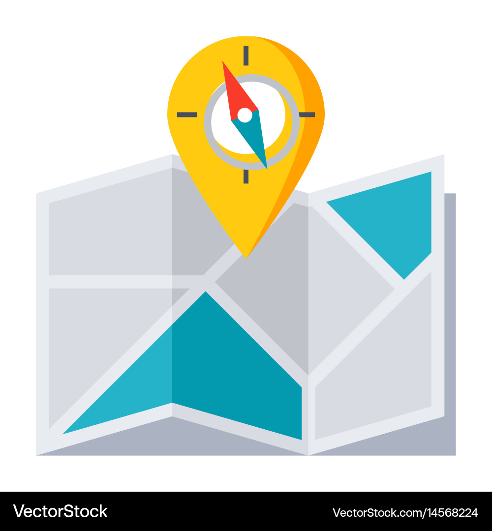 Navigation Pointer Map Icon vector image