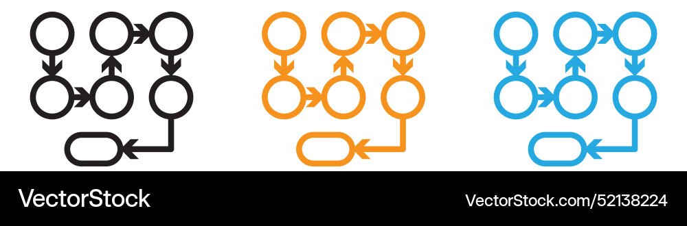 Process method step procedure or workflow logo vector image