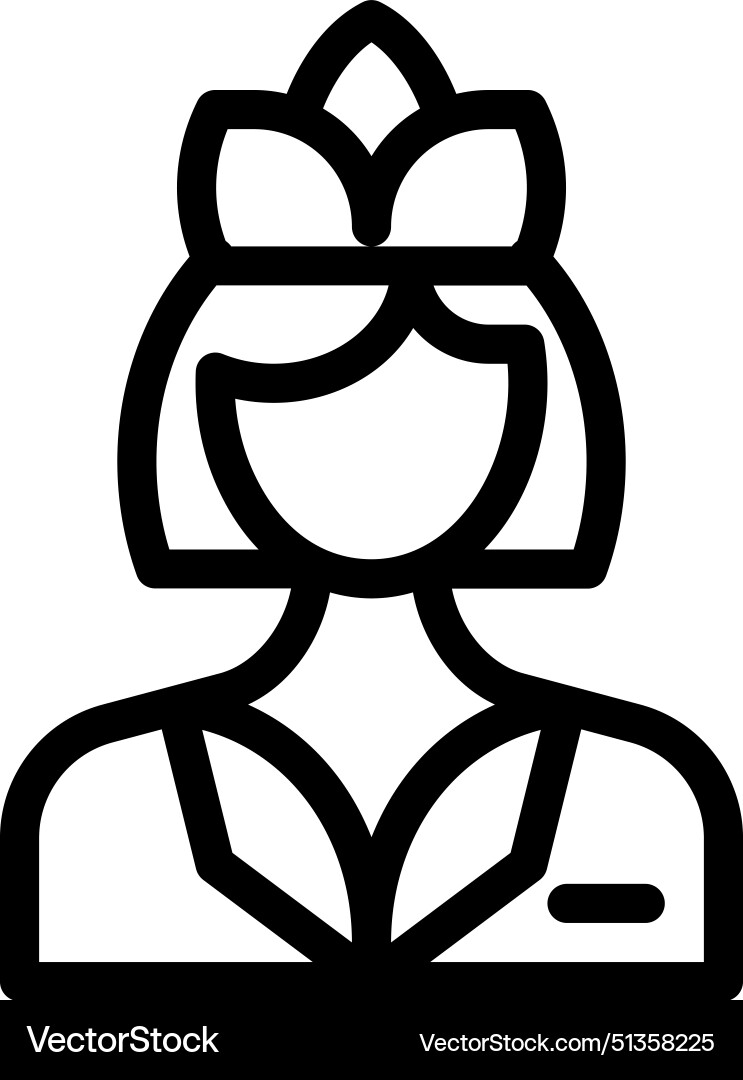 Attendant icon thin linear style design isolated Attendant icon thin linear style design isolated vector image