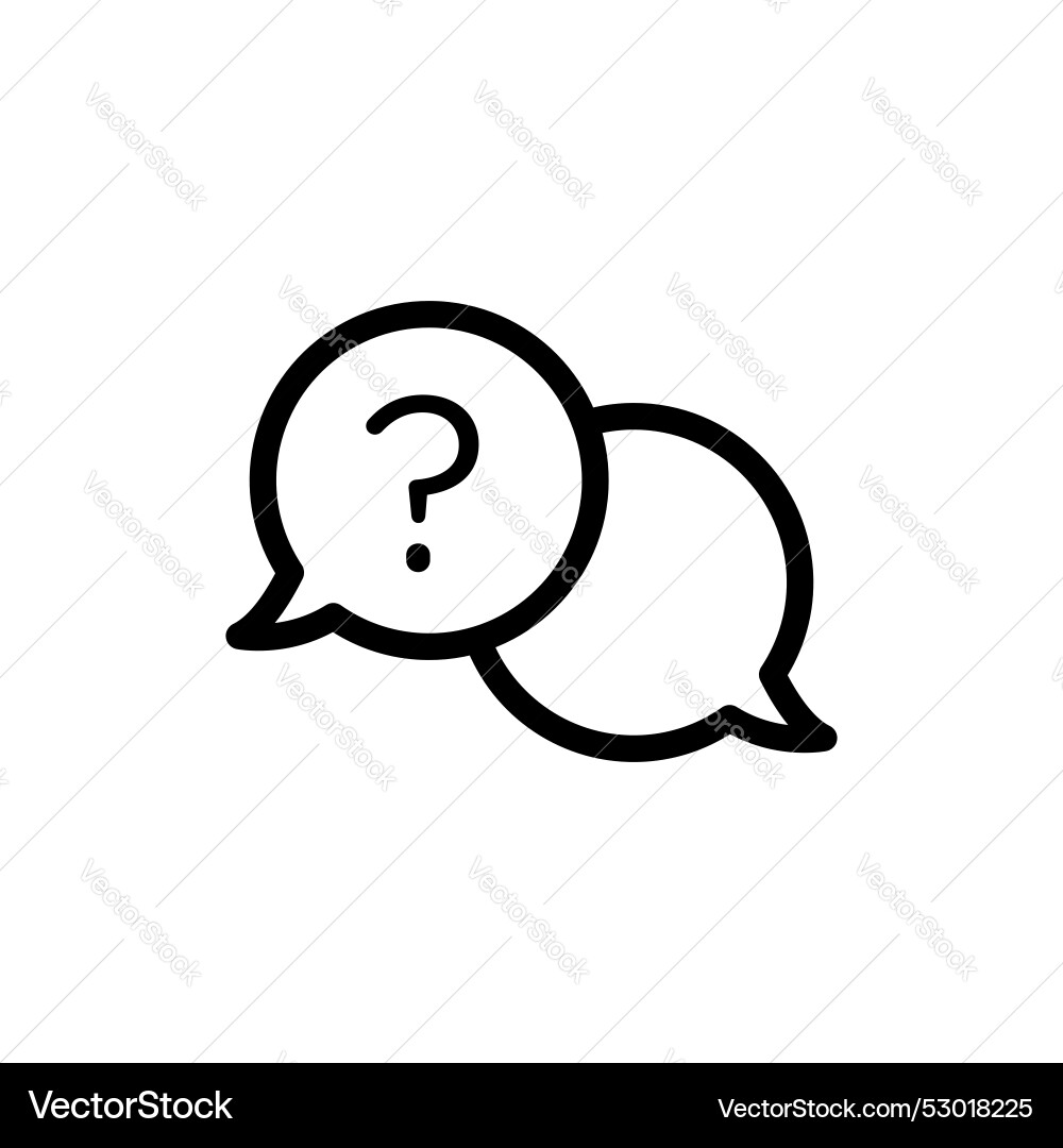 Comment question icon set faq symbol Vector Image
