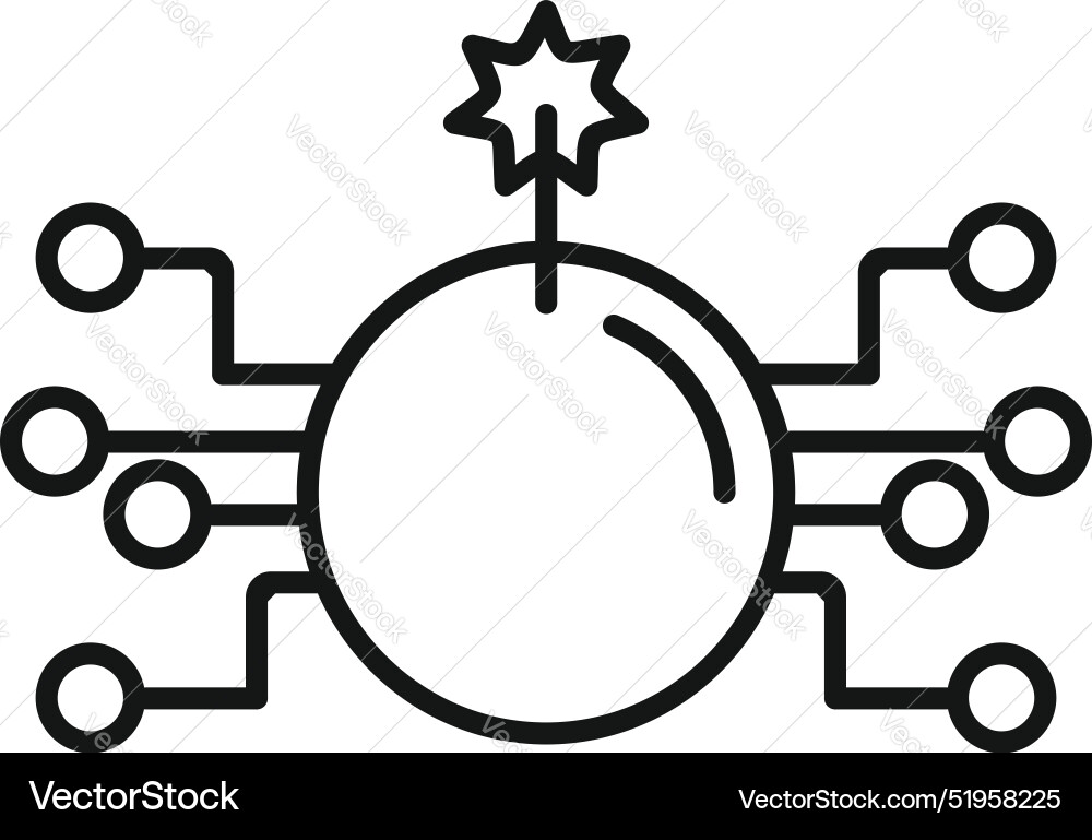 Cyber bomb exploding with circuit board Cyber bomb exploding with circuit board vector image