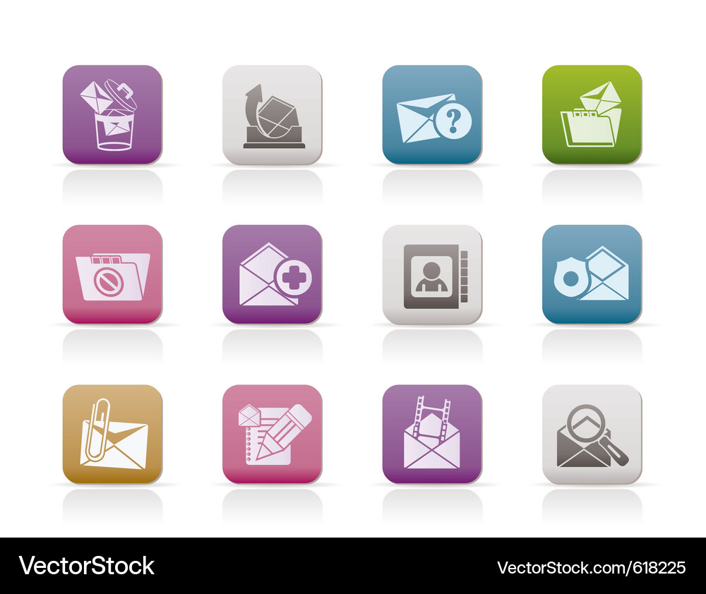 E-mail and message icons Vector Image