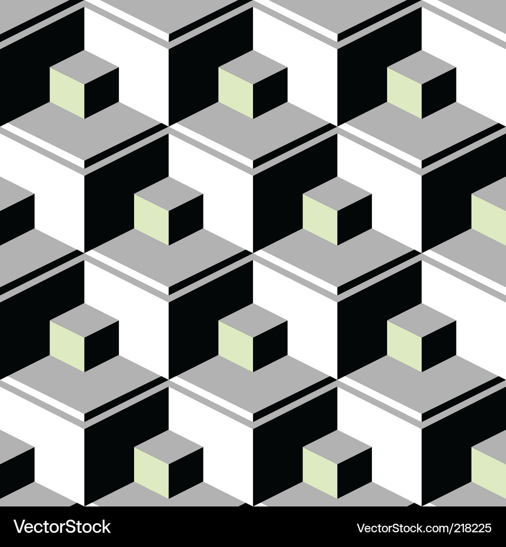 Geometric Cube Texture Vector Image