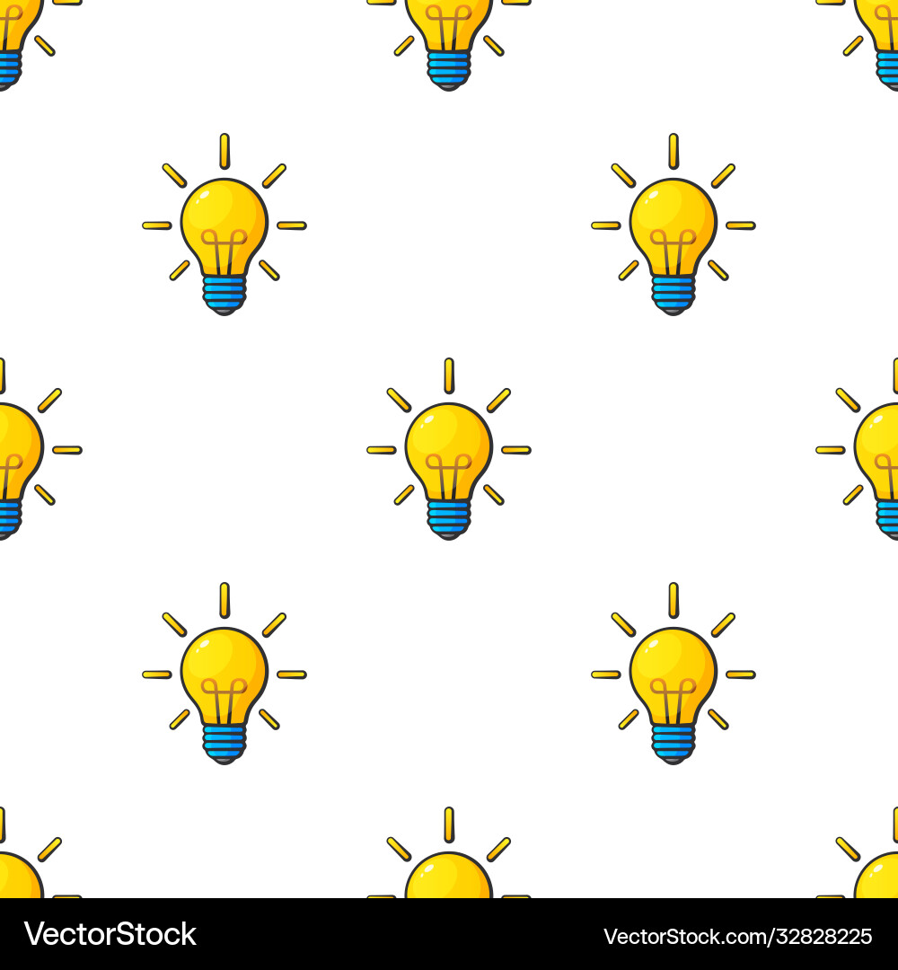Light Bulb Pattern vector image