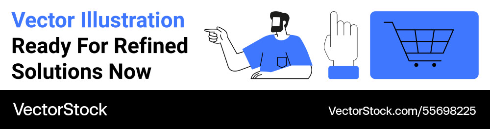 Man pointing forward with raised finger gesture vector image