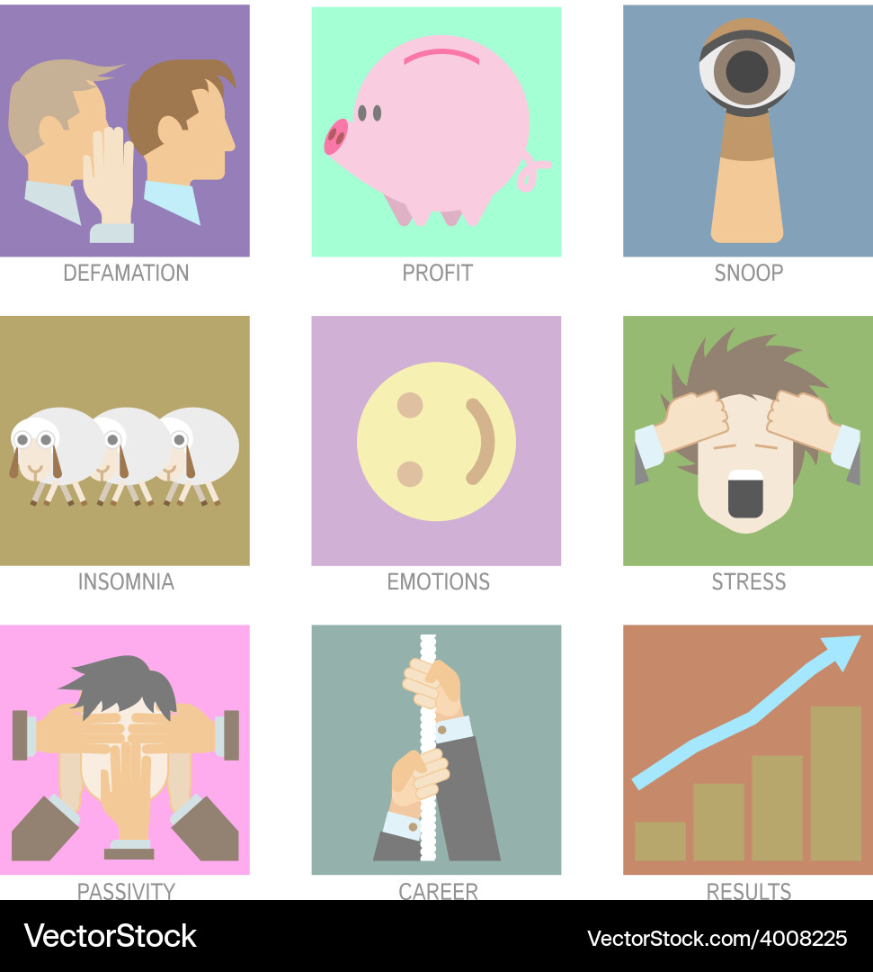 Set of modern icons for flat ui design vector image