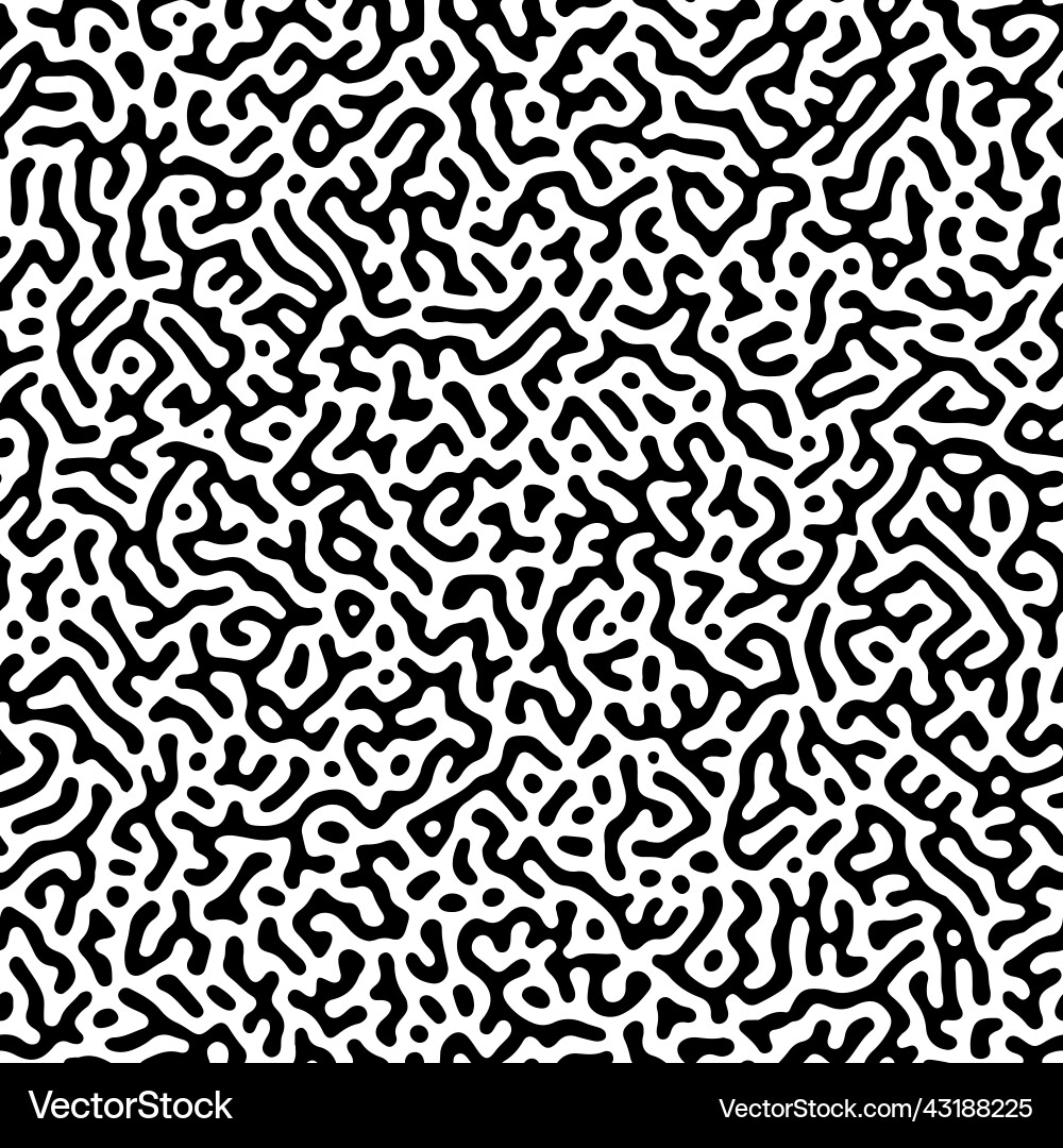 Turing reaction diffusion seamless pattern made vector image