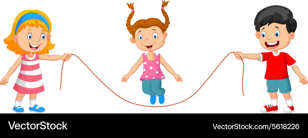 Cartoon jump rope Royalty Free Vector Image - VectorStock