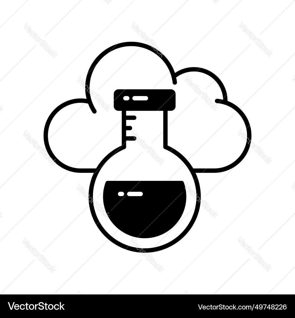 Cloud with flask showing concept vector image