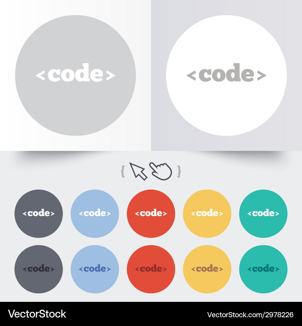 Code sign icon programming language symbol Vector Image