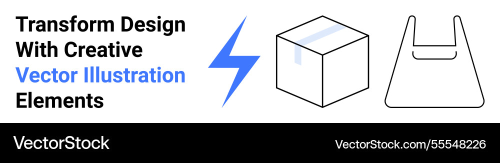 Creative design with minimalist cube lightning Creative design with minimalist cube lightning Vector Image