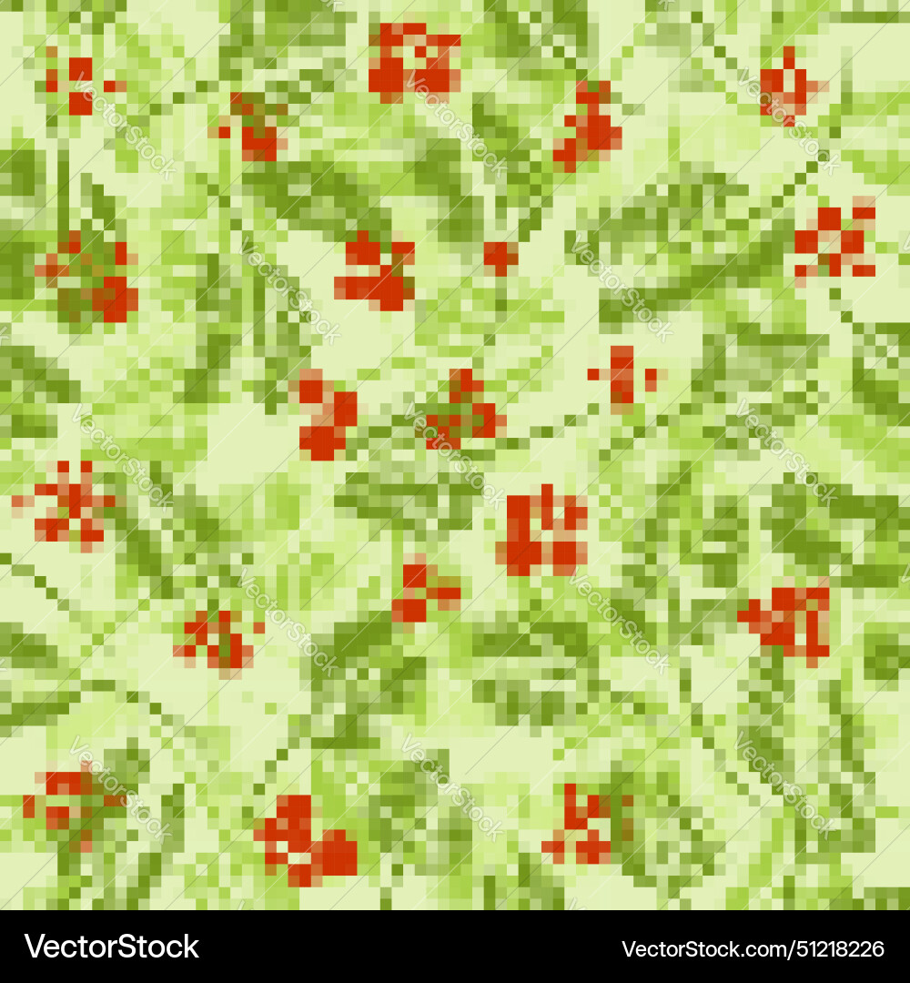 Fir branches pixel art pattern seamless 8bit new Fir branches pixel art pattern seamless 8bit new vector image