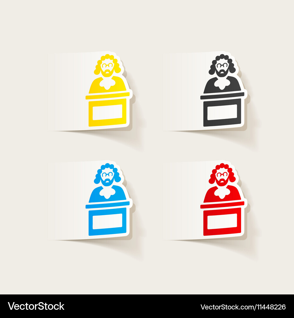 Realistic design element judge Vector Image