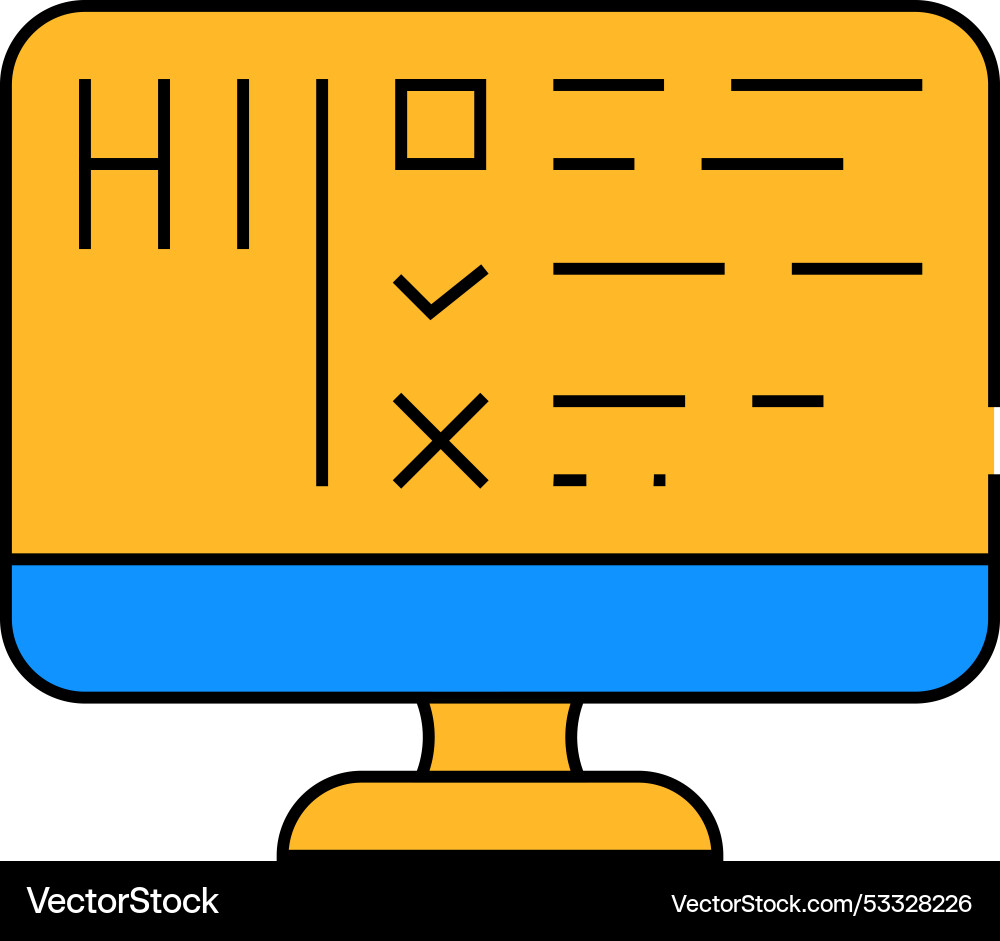 Turing test icon color Vector Image