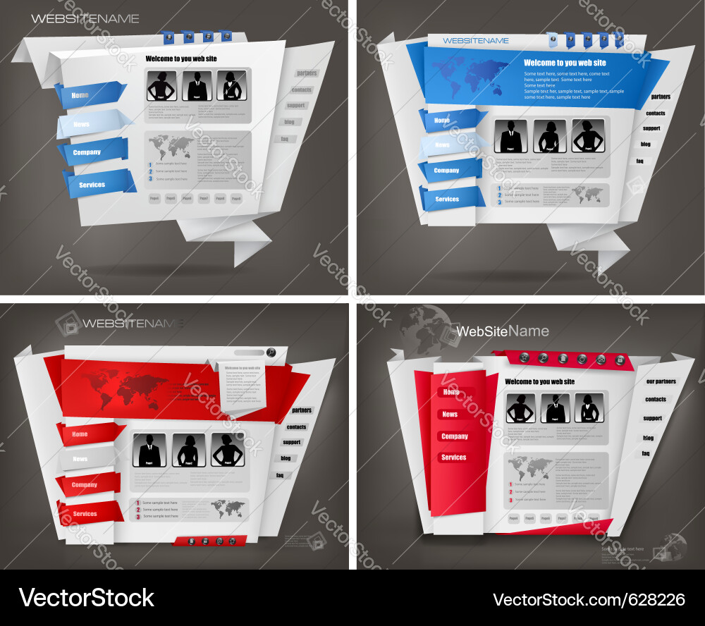 Website Elements Collection Vector Image