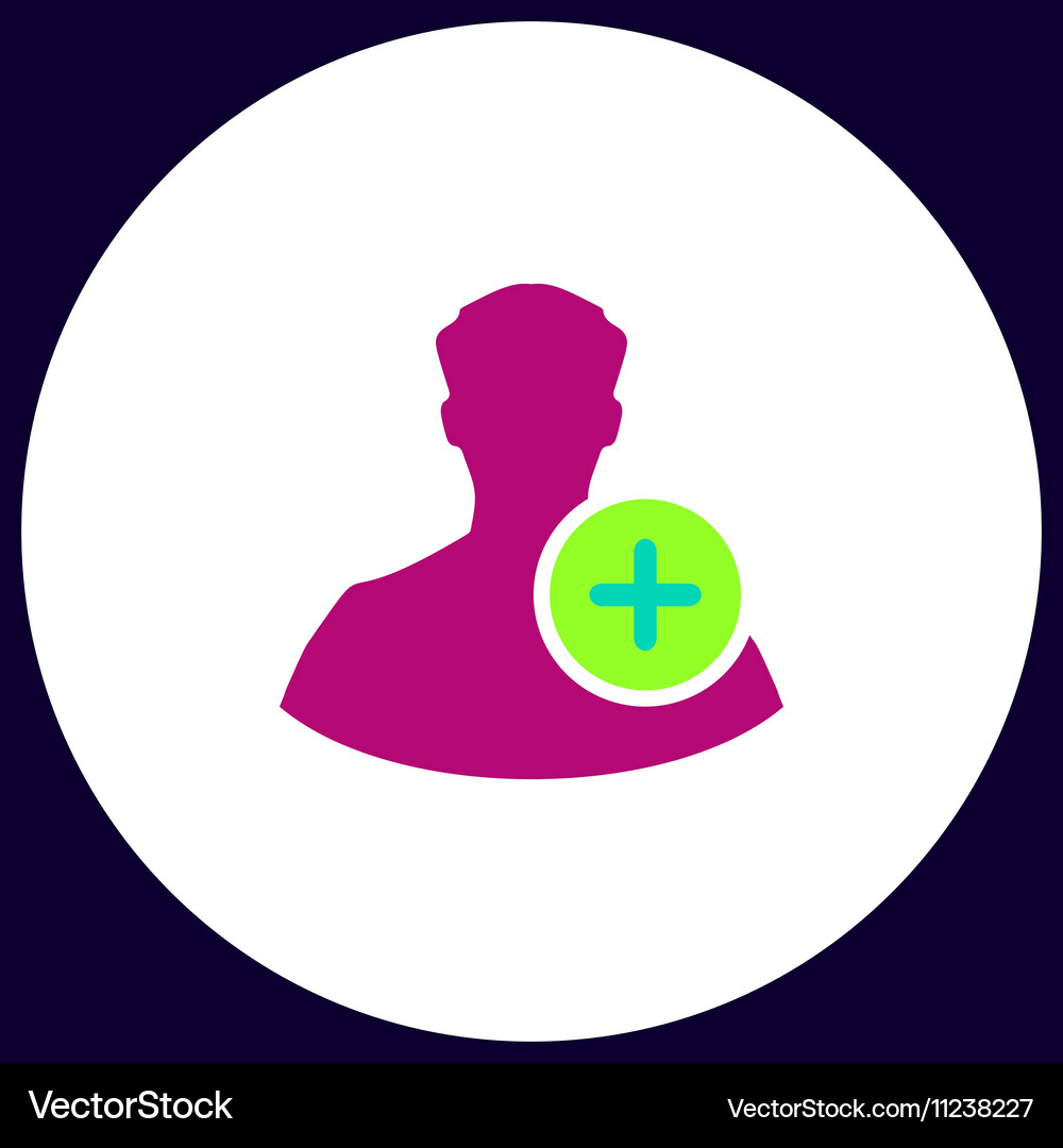 Add user computer symbol Add user computer symbol Vector Image