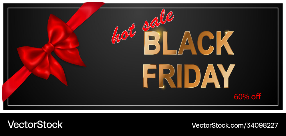 Black friday sale banner Black friday sale banner vector image