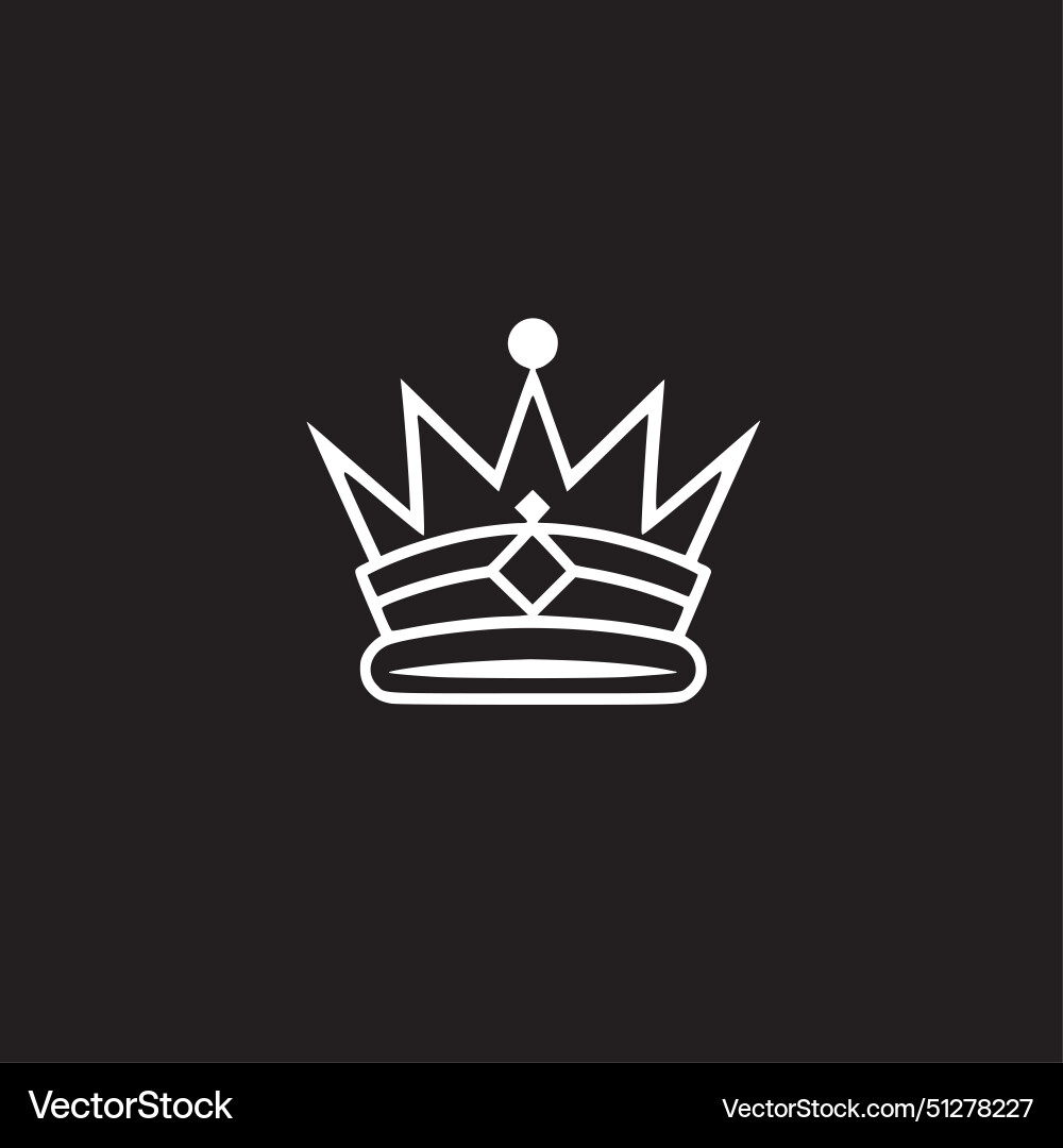 Crown black and white Royalty Free Vector Image