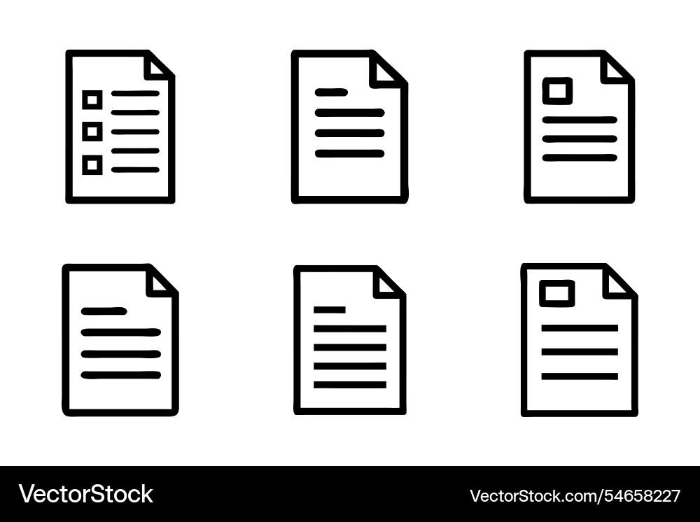 File icon bundle set in style Vector Image