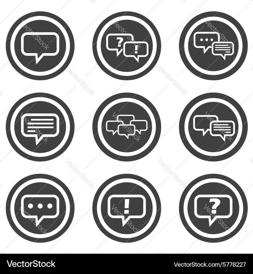 Message sings small set vector image