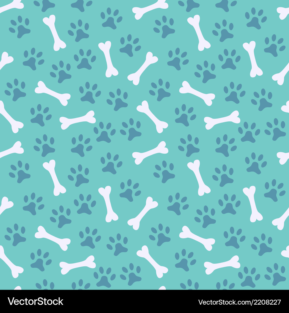 Paw Print & Knochenmuster Vektorbild