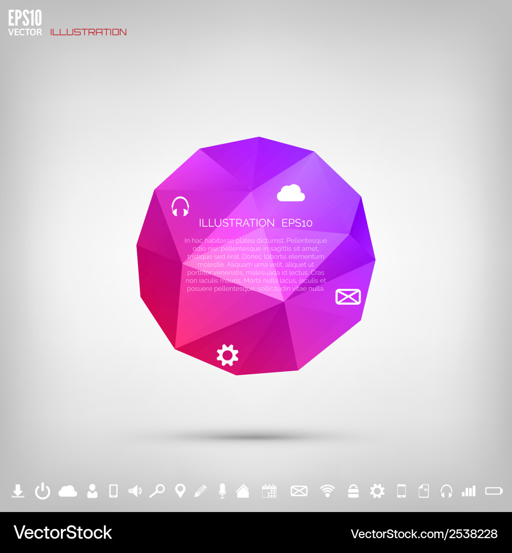 Abstract polygonal geometric background with web vector image