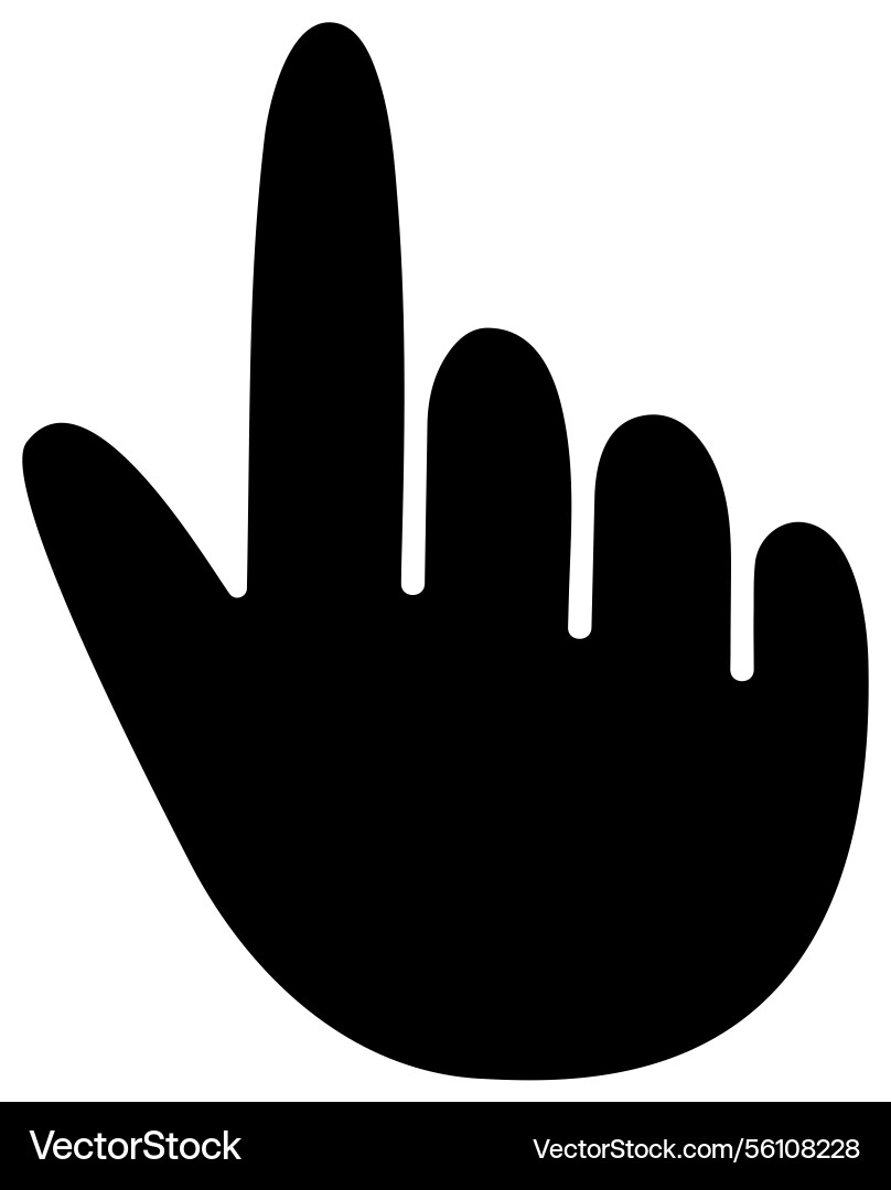 Index finger line icon hand cursor click eps10 Index finger line icon hand cursor click eps10 vector image
