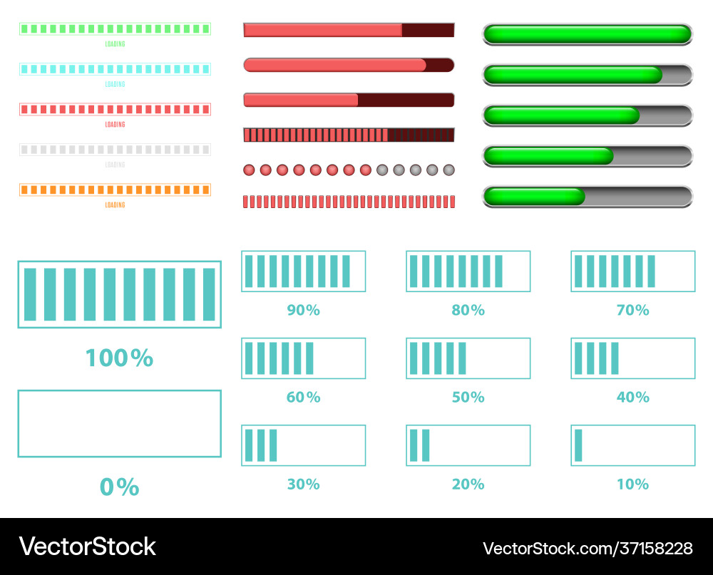 Loading bar design isolated on white background Loading bar design isolated on white background vector image
