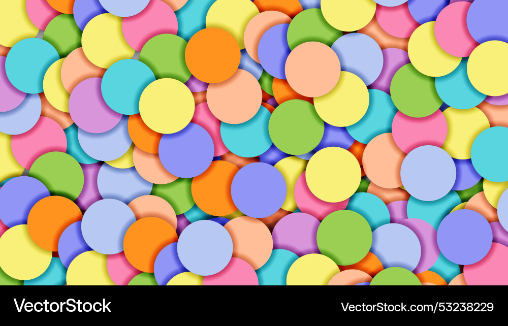 Abstract colorful circles repeat pattern vector image