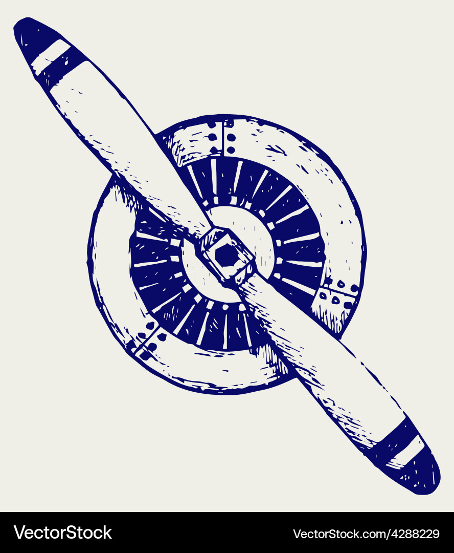 Aircraft propeller Royalty Free Vector Image - VectorStock