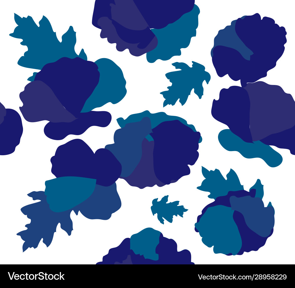 Blue flowers Royalty Free Vector Image - VectorStock