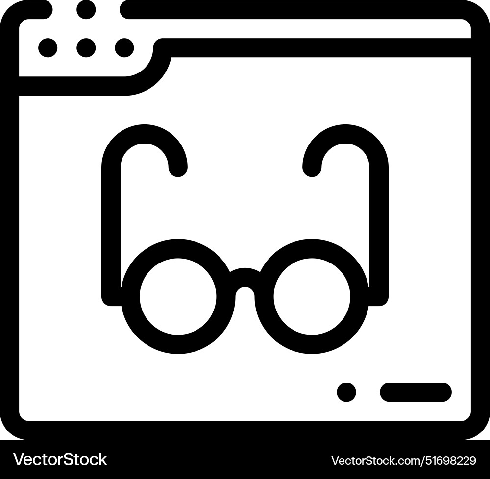 Browser icon thin linear style design isolated Vector Image