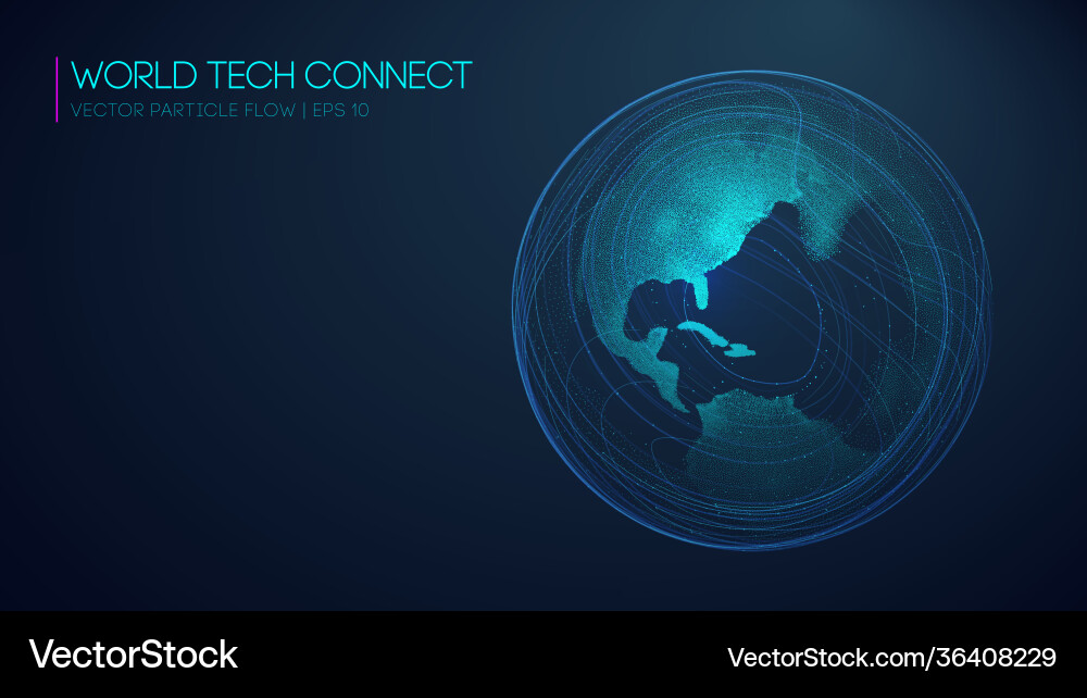 Cyberspace Tech Connection vector image